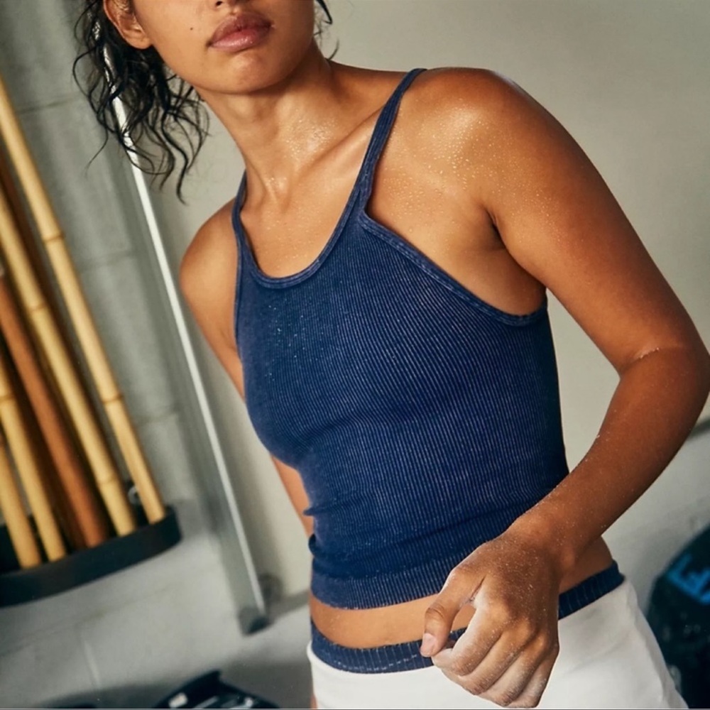 Free People Happiness Runs Long Crop Tank Size XS/S NWOT